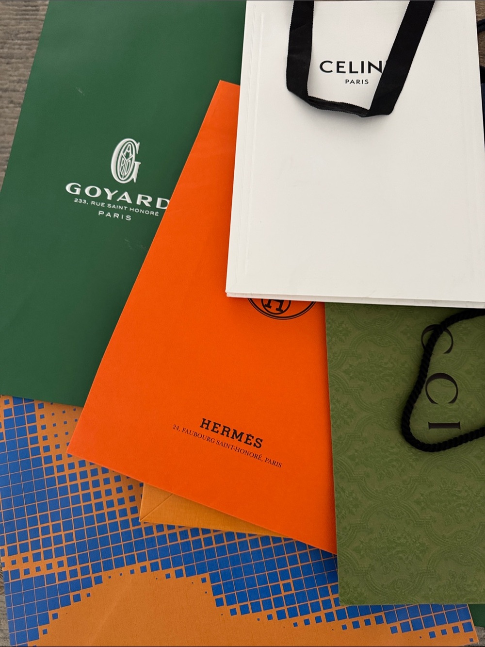 Authentic designer shopping bags (multiples)